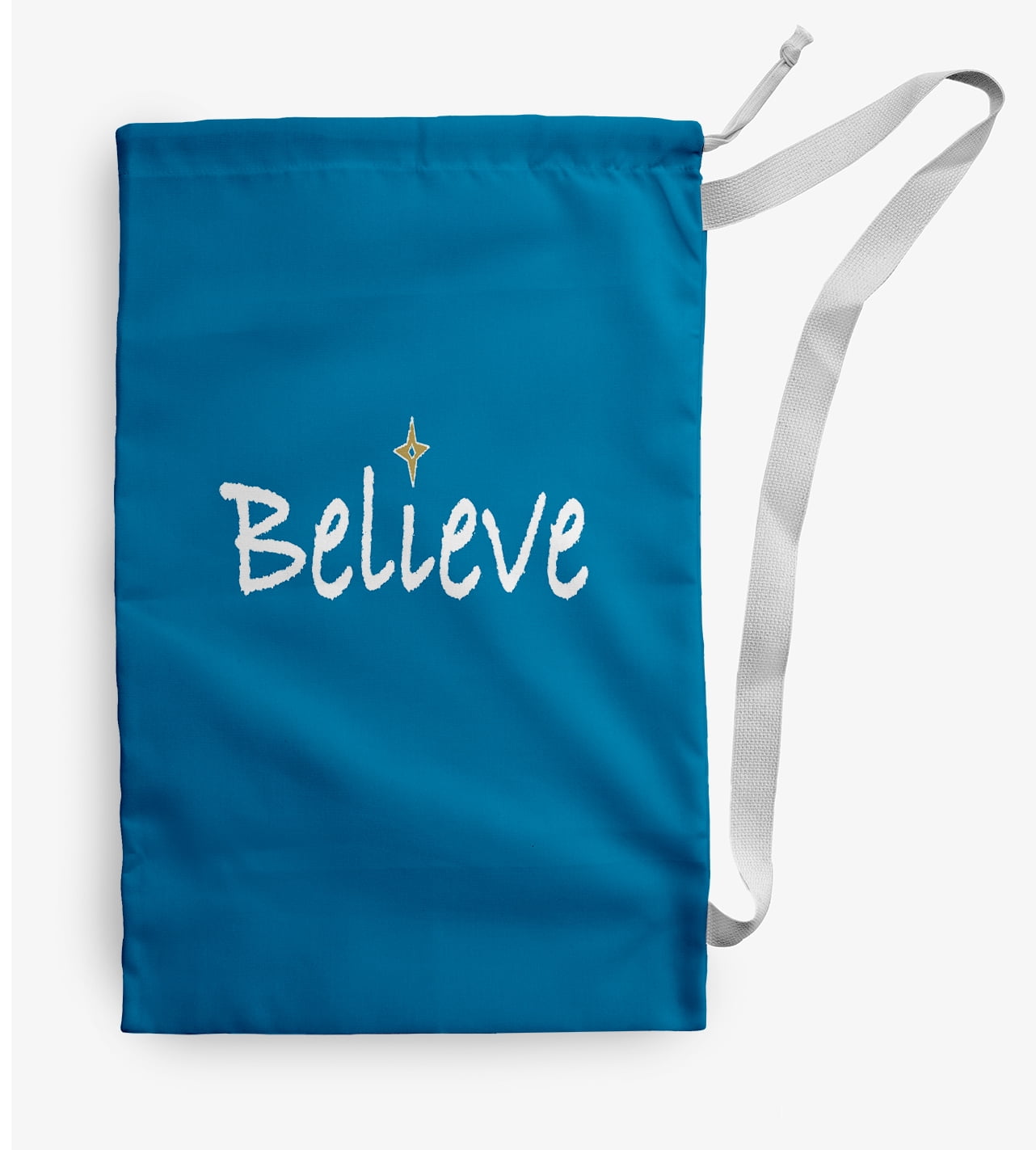 Simply Daisy Believe 28 x 36 in Teal Laundry Bag