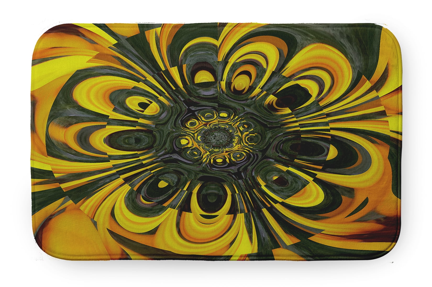 Simply Daisy Big Yellow Flower Pet Feeding Mat for Dogs and Cats