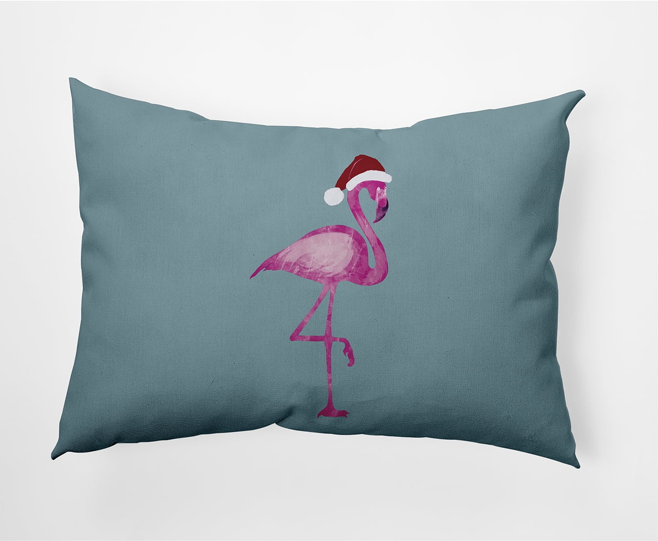 Simply Daisy Blue-Grey Colored Snow Bird Christmas Soft Spun Polyester Decorative Throw Pillow, 14" x 20"