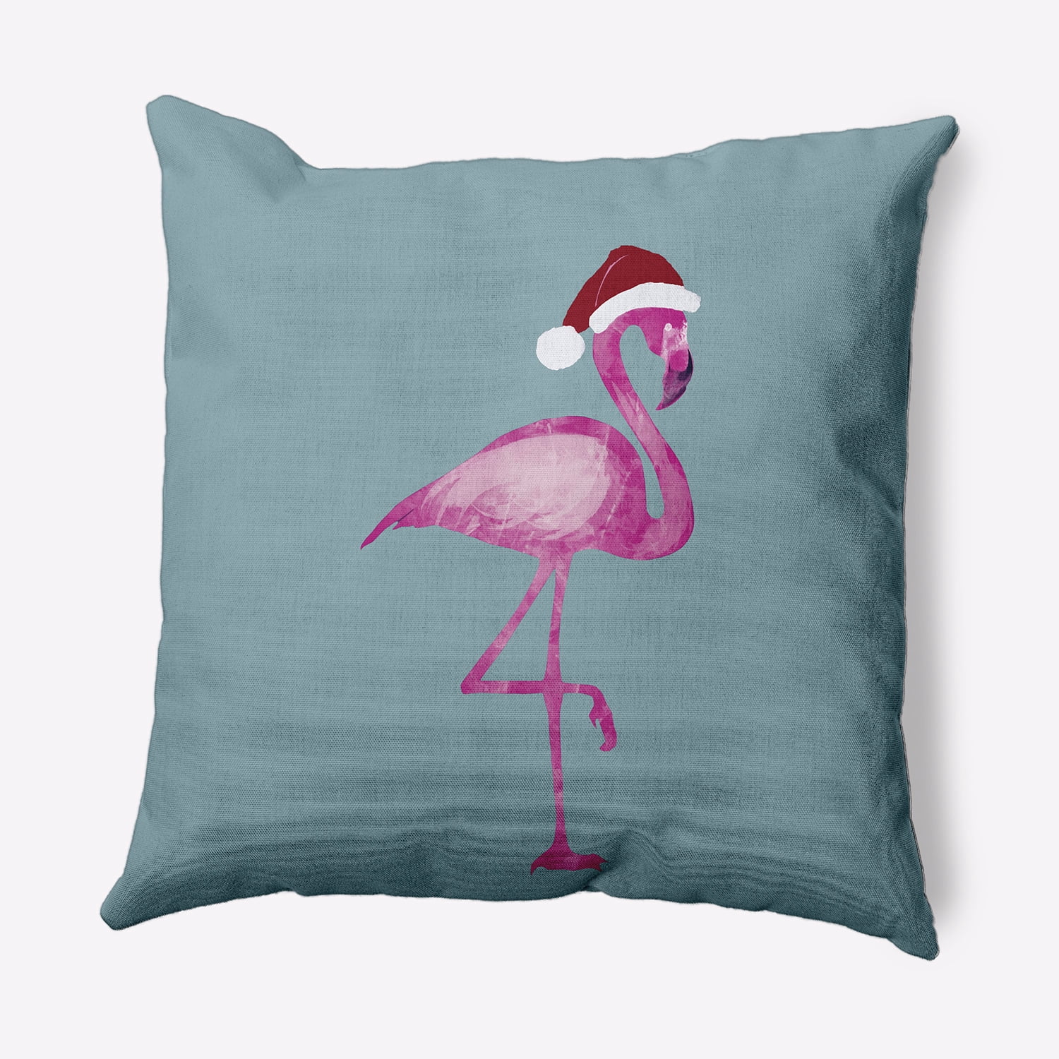 Simply Daisy Blue-Grey Colored Snow Bird Christmas Soft Spun Polyester Indoor/Outdoor Throw Pillow, 20" x 20"