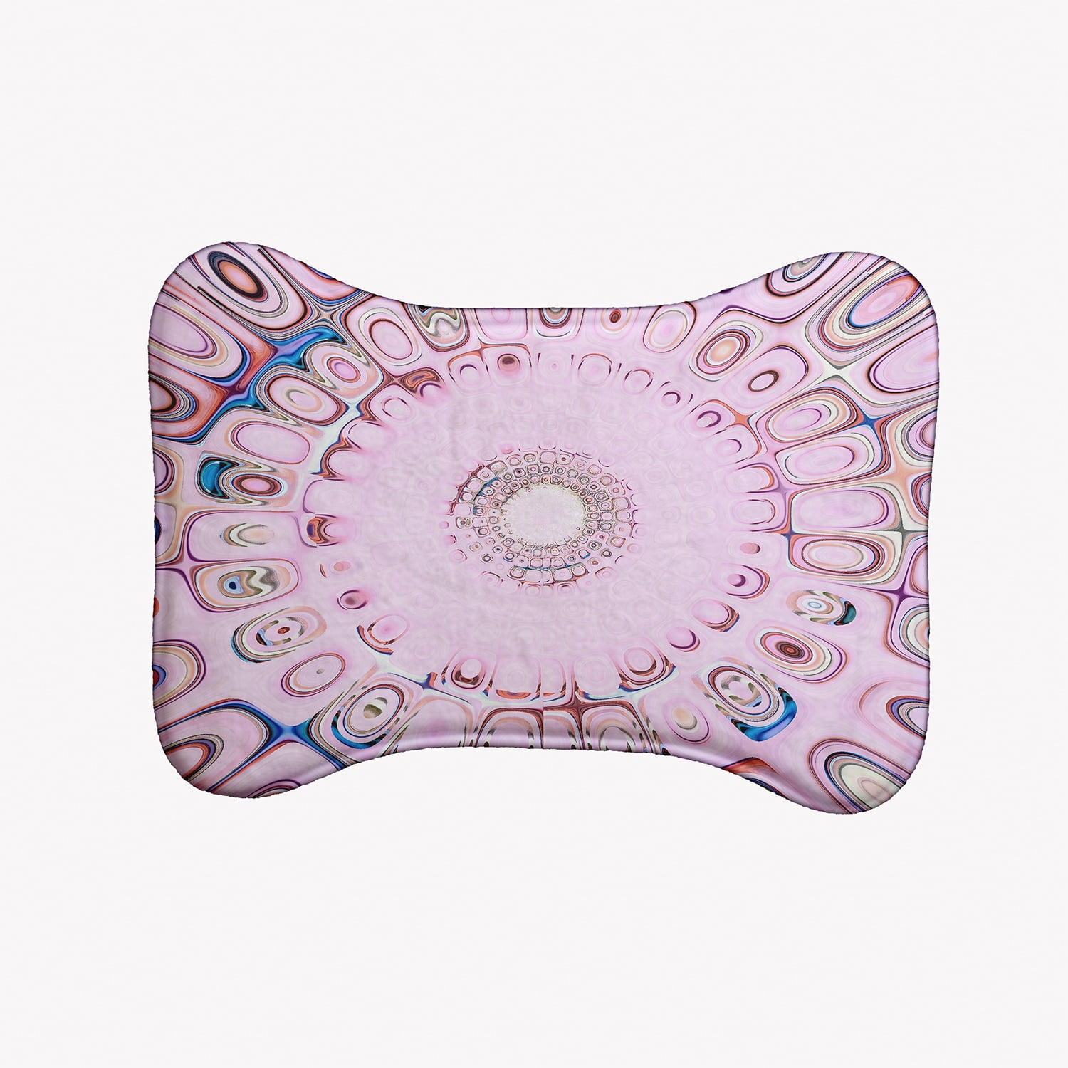 Simply Daisy Blush Burst Bone Shape Pet Feeding Mat for Dogs