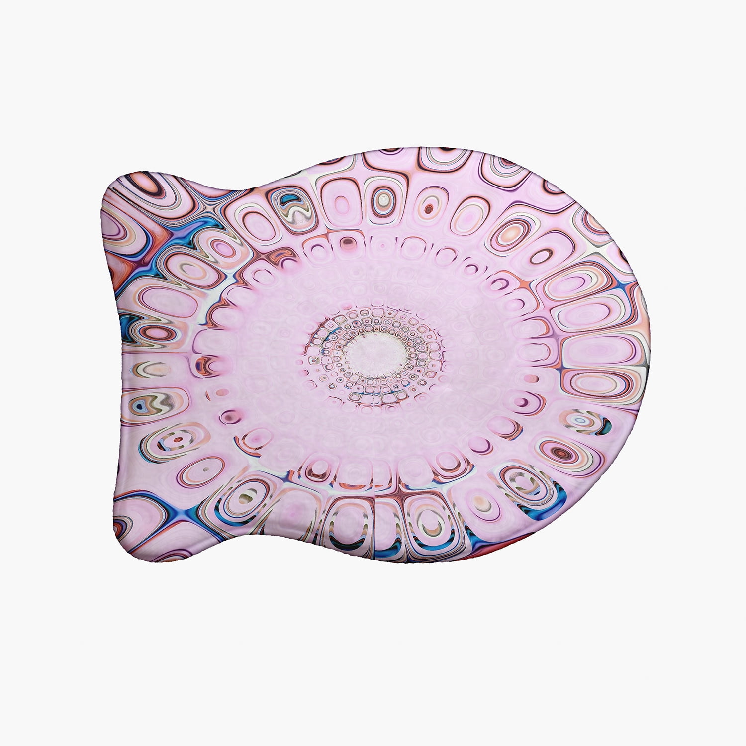 Simply Daisy Blush Burst Fish Shape Pet Feeding Mat for Cats