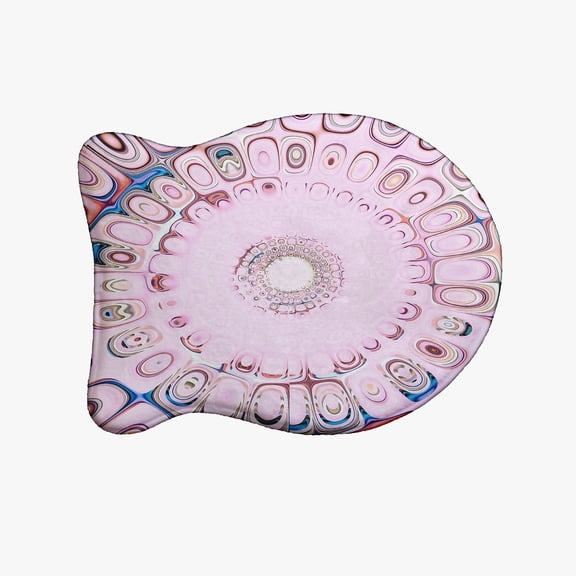 Simply Daisy Blush Burst Fish Shape Pet Feeding Mat for Cats