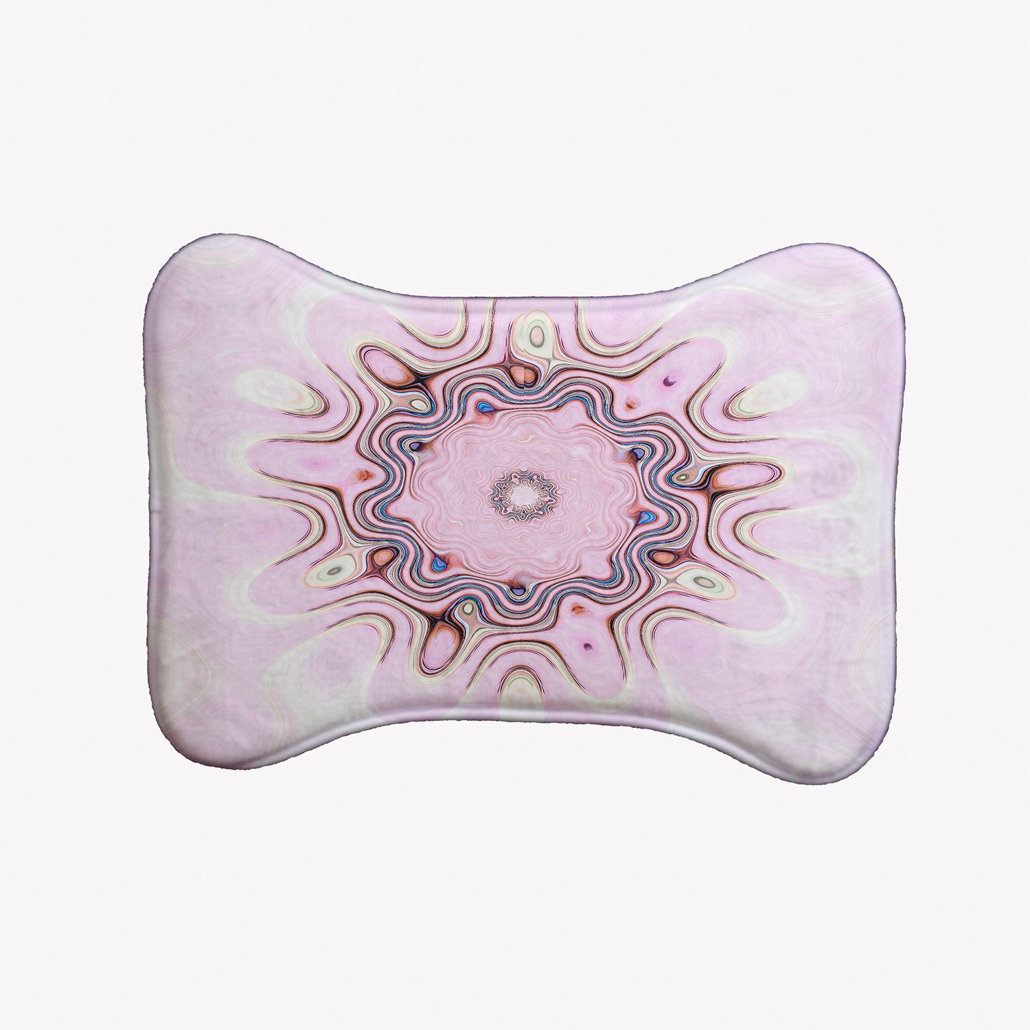 Simply Daisy Blush Flower Bone Shape Pet Feeding Mat for Dogs