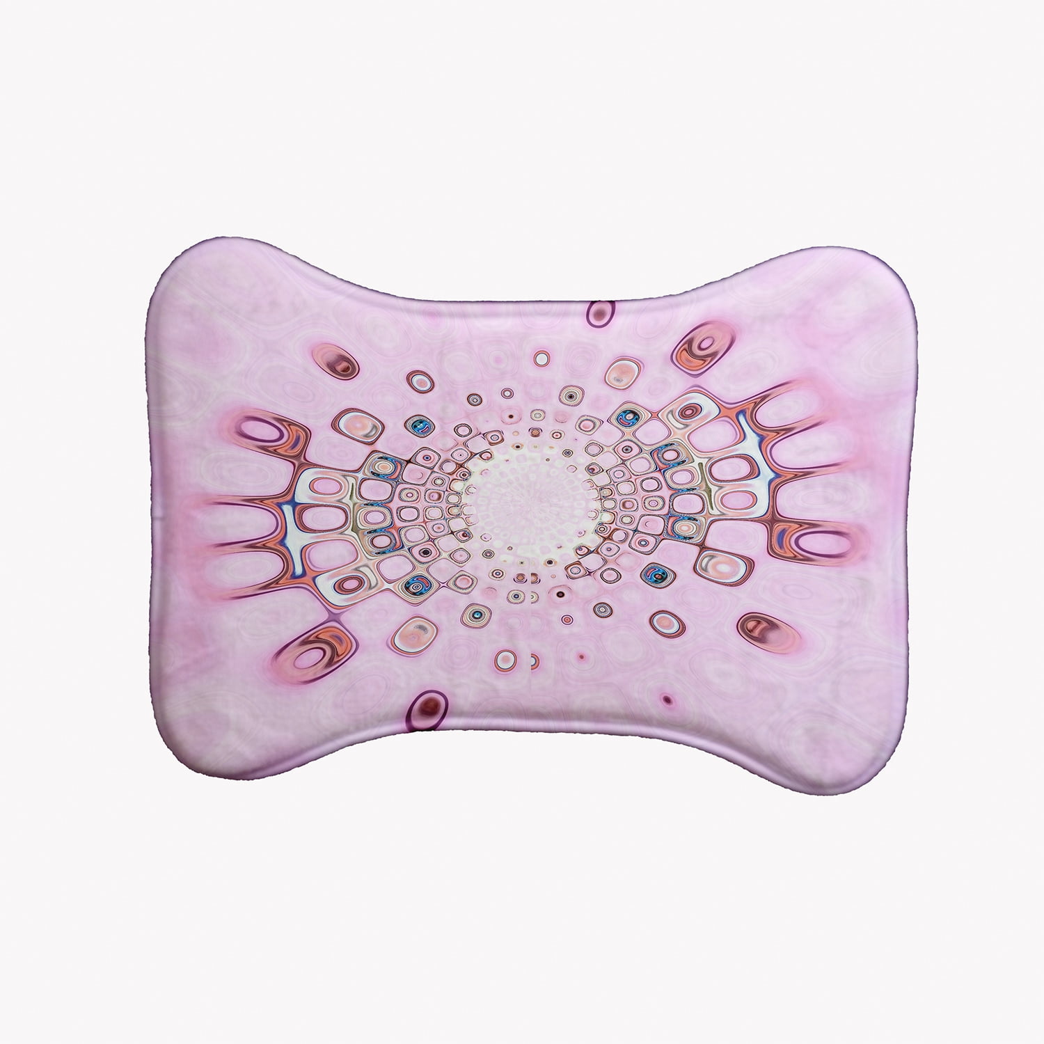 Simply Daisy Blush Puddle Bone Shape Pet Feeding Mat for Dogs