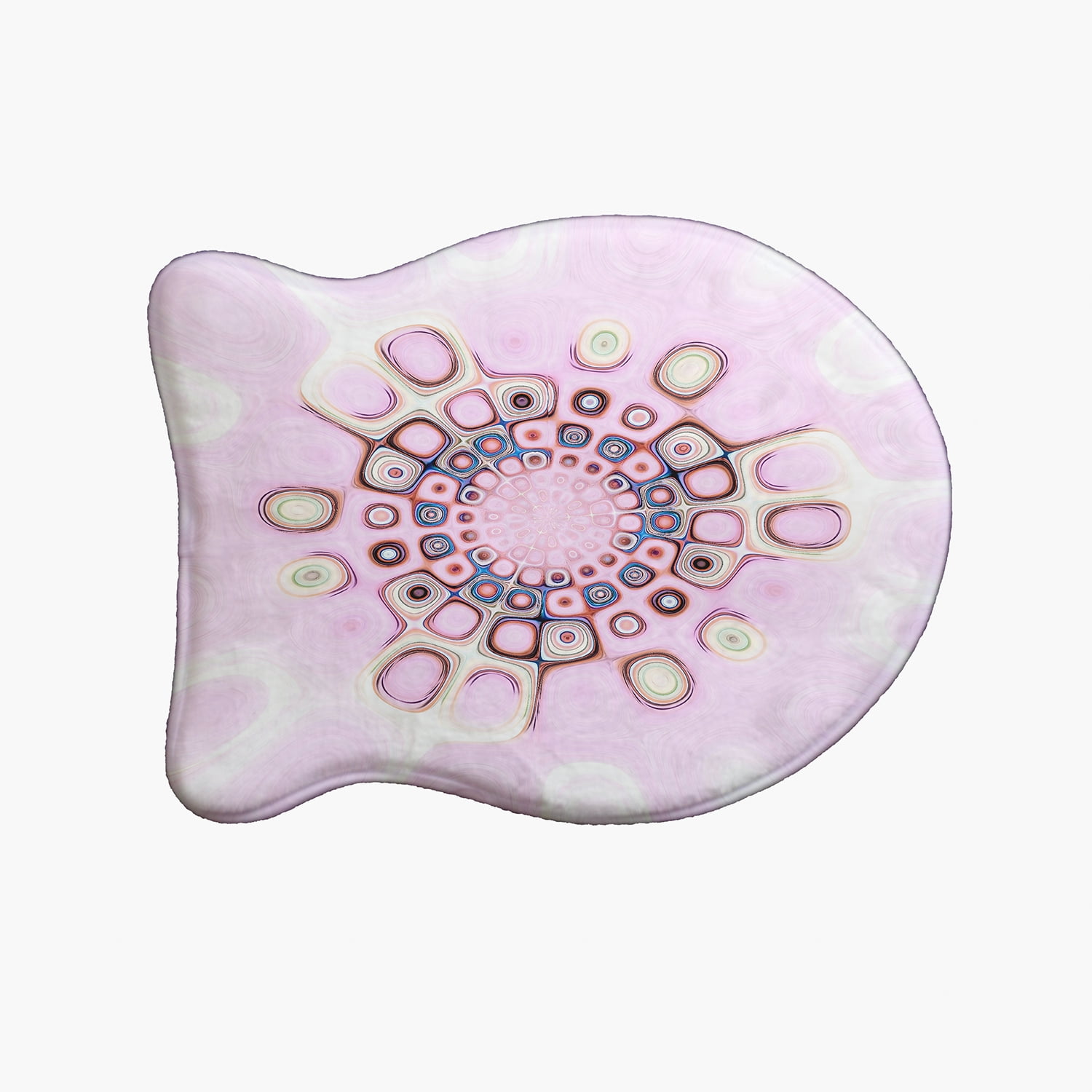 Simply Daisy Blushy Splash Fish Shape Pet Feeding Mat for Cats