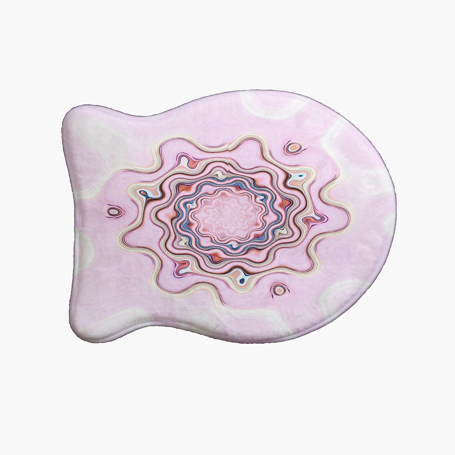 Simply Daisy Blushy Splash Too Fish Shape Pet Feeding Mat for Cats
