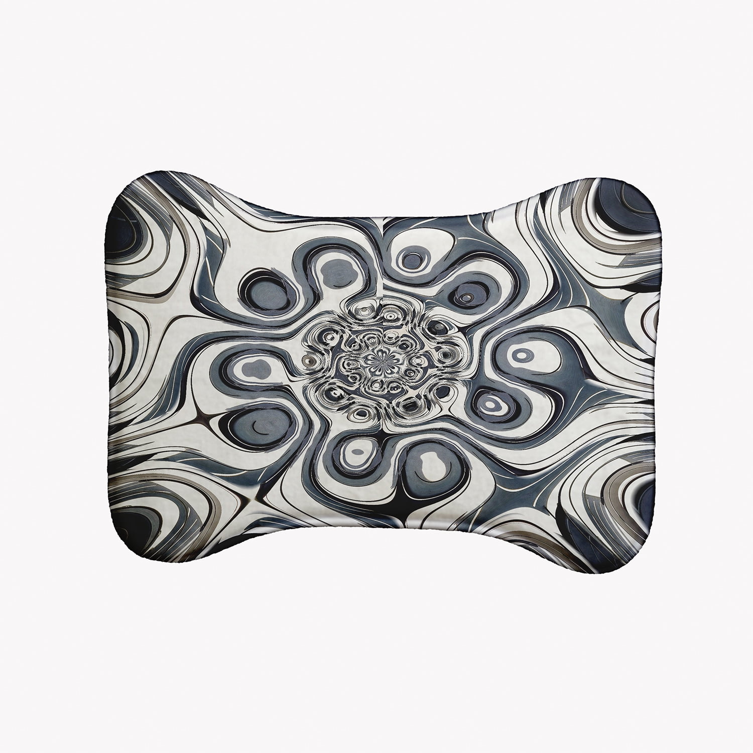 Simply Daisy Bohemian Flower Bone Shape Pet Feeding Mat for Dogs