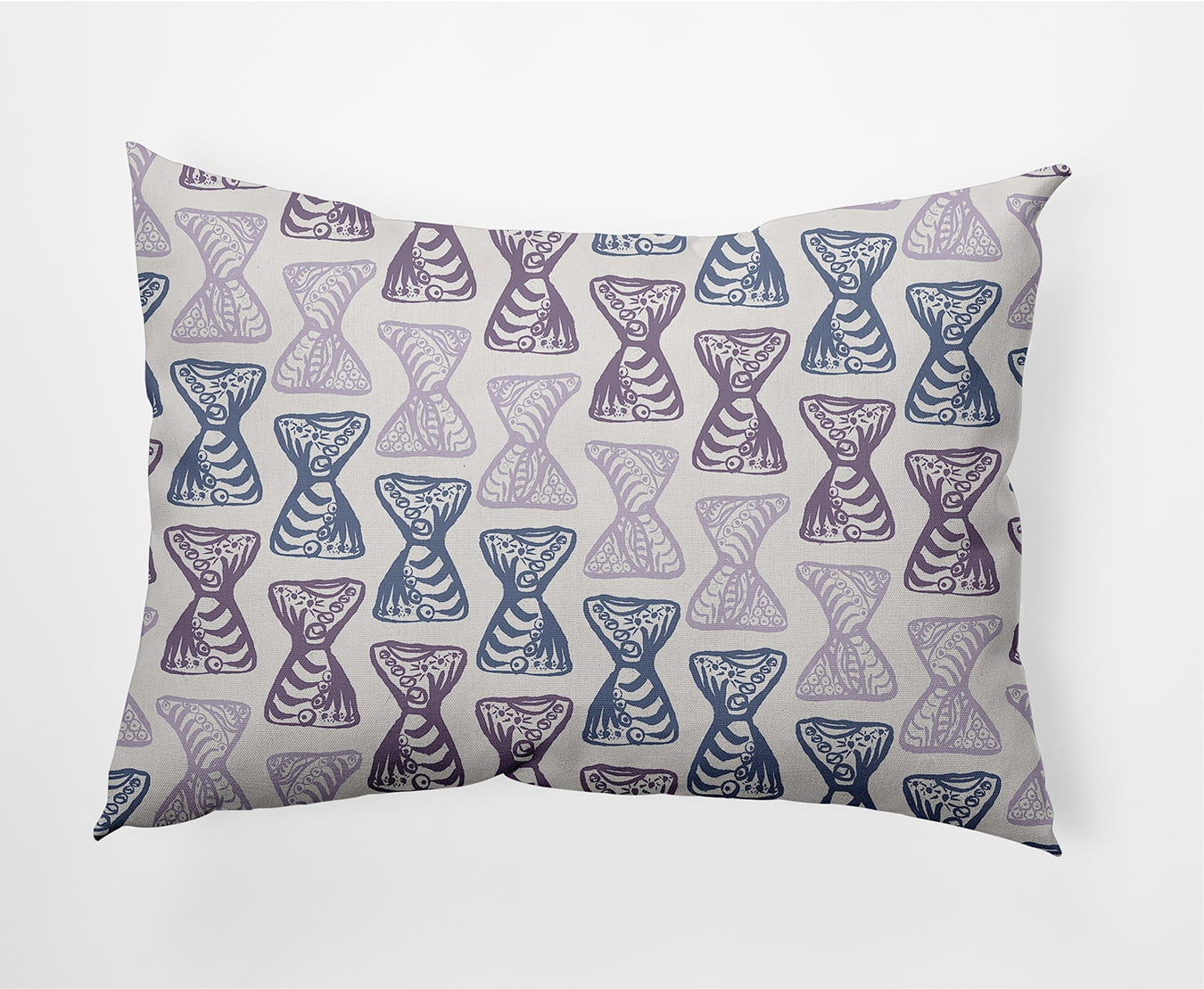 Simply Daisy Bongo Beats Outdoor Pillow, Purple/Blue/White, 14 in x 20 in