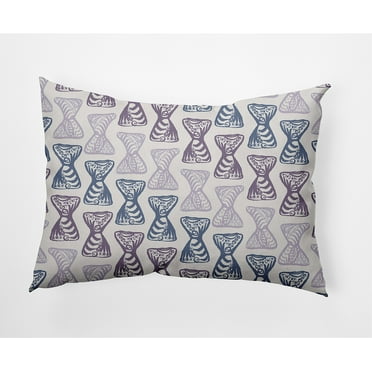 Simply Daisy Bongo Beats Outdoor Pillow, Purple/Blue/White, 14 in x 20 in
