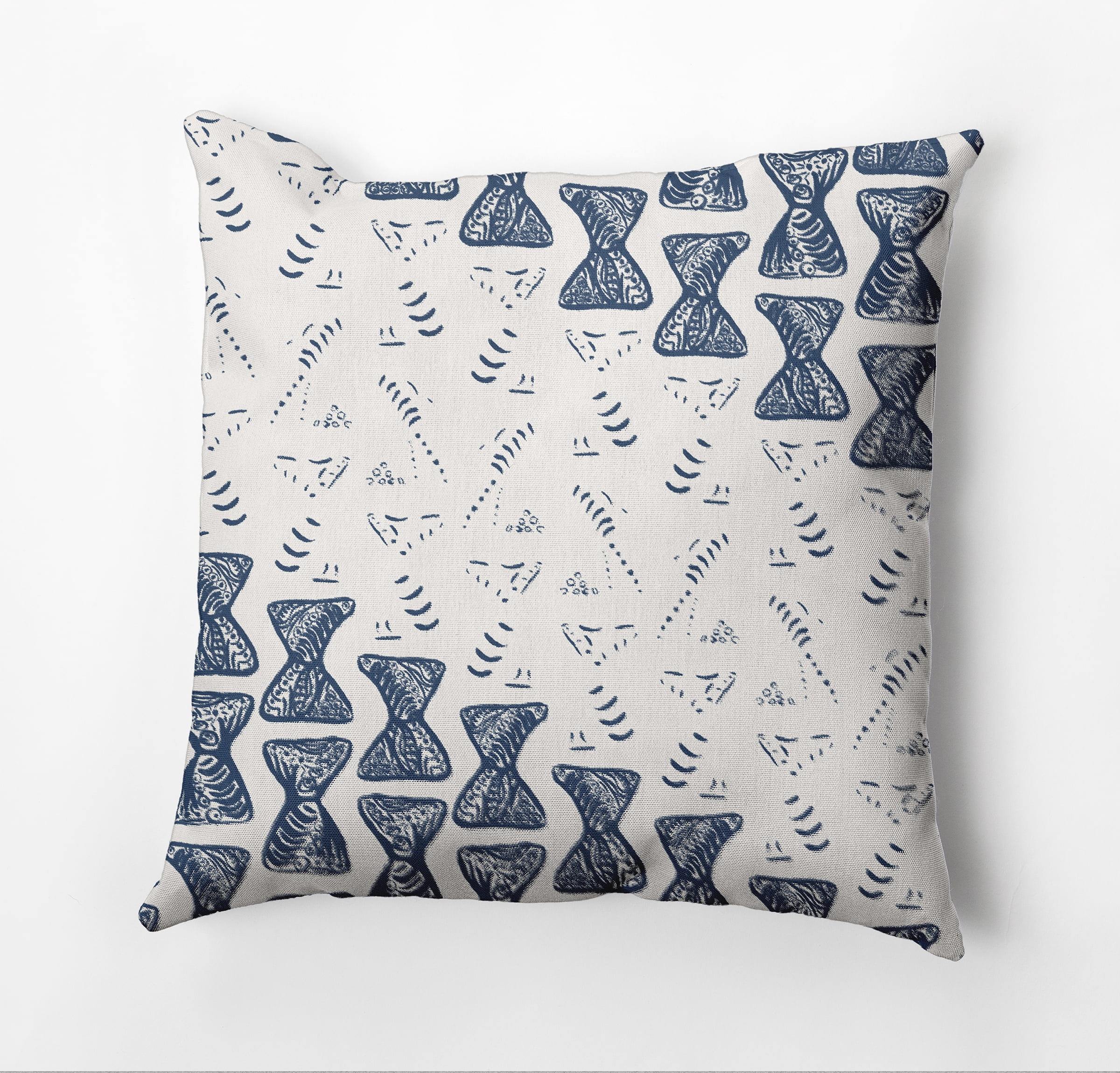 Simply Daisy Bongo Drumline Outdoor Pillow, Blue, 18 in x 18 in