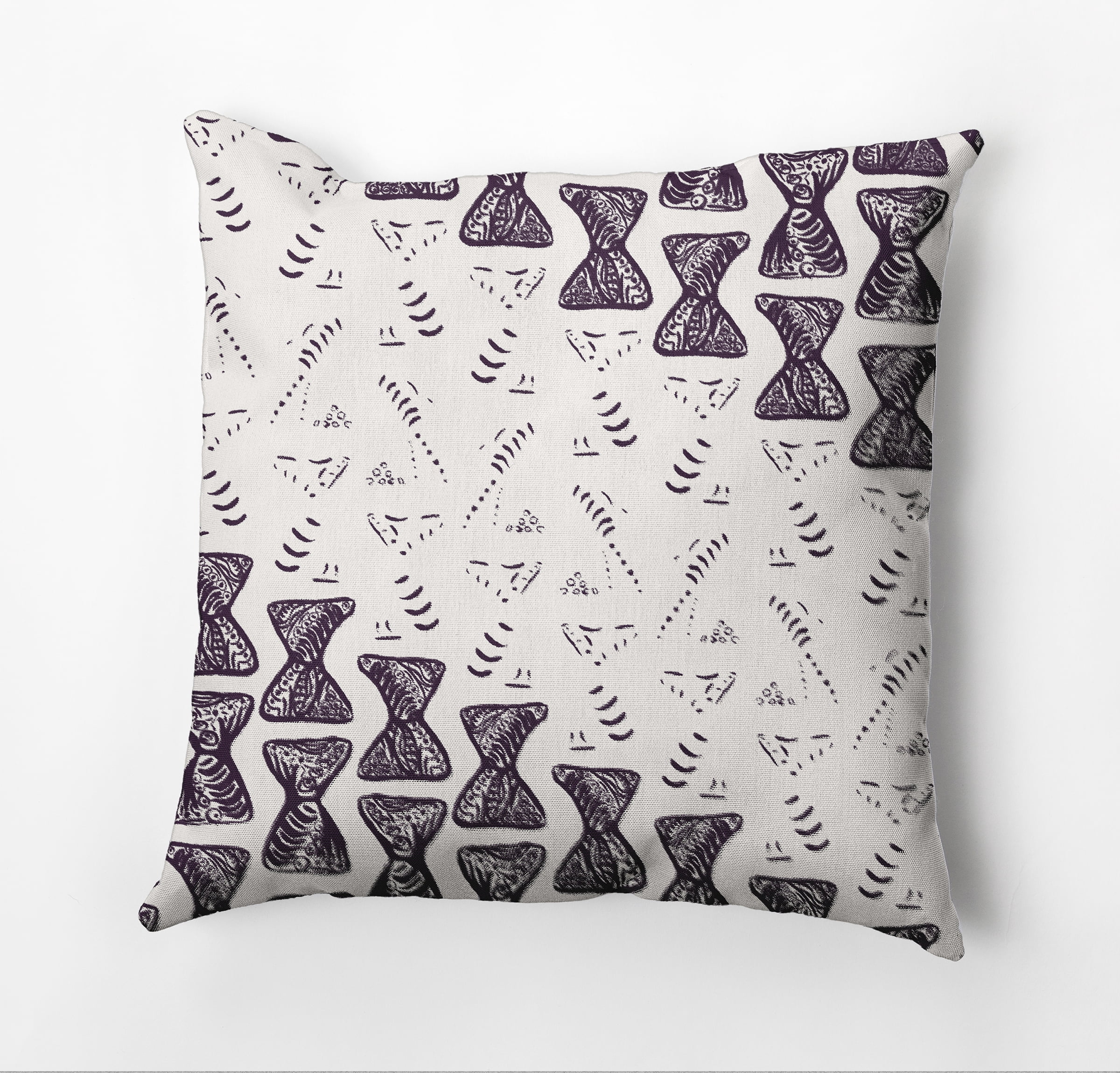 Simply Daisy Bongo Drumline Outdoor Pillow, Purple, 20 in x 20 in