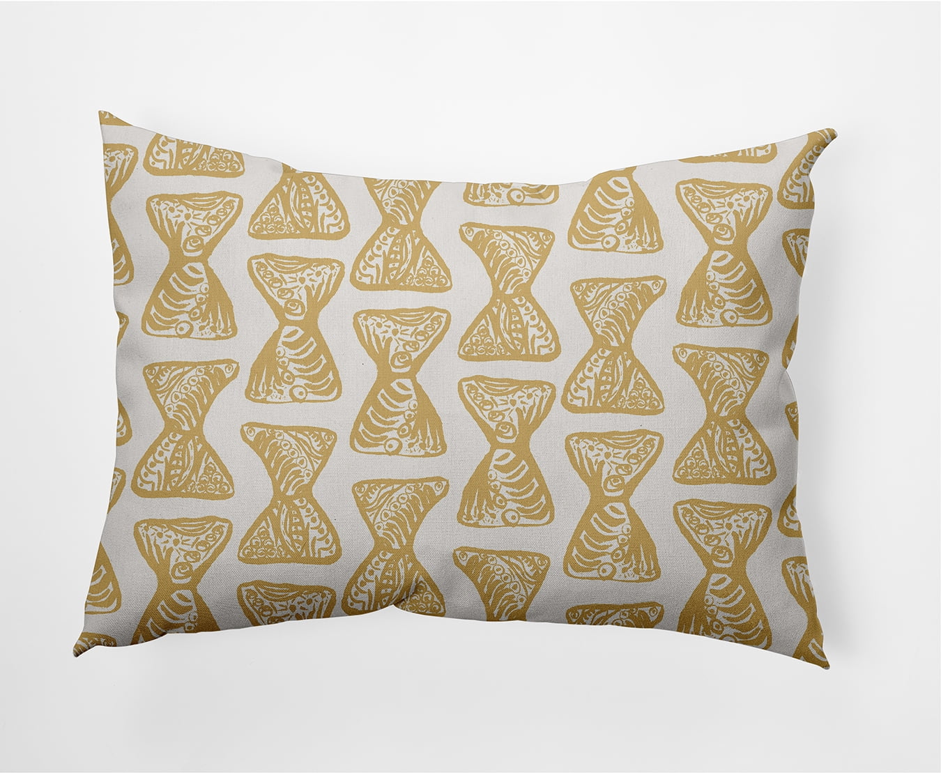 Simply Daisy Bongo Rhythm Outdoor Pillow, Yellow/White, 14 in x 20 in