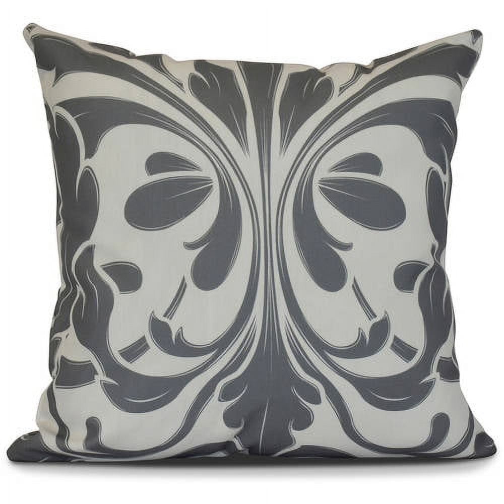 Gold and Gray Geometric Print Square Pillow for Kids