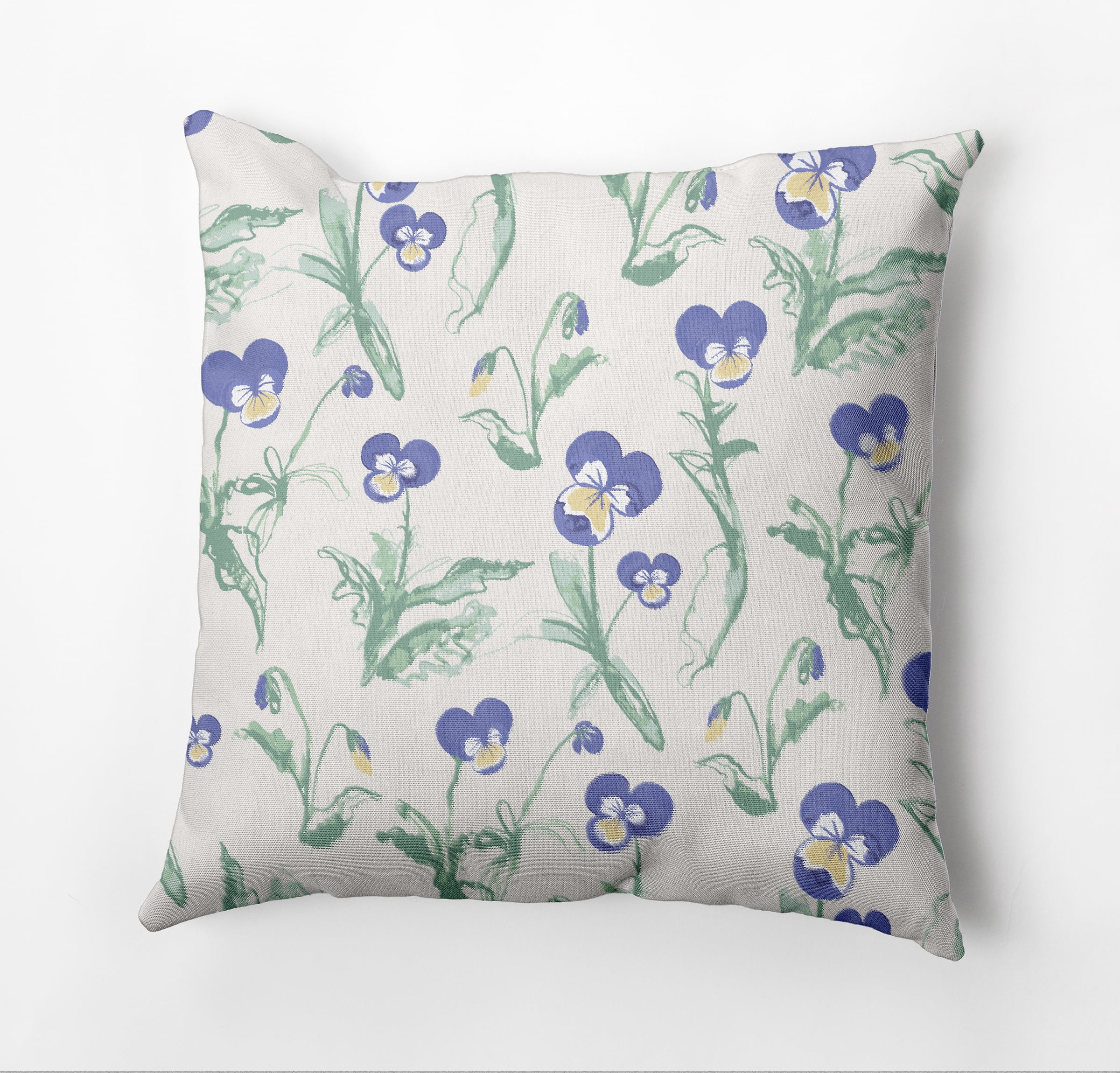 Simply Daisy Bunch of Pansies Decorative Throw Pillow
