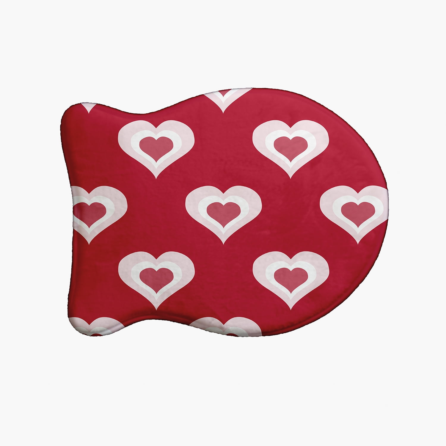 Simply Daisy Burnin' Love Fish Shape Pet Feeding Mat for Cats