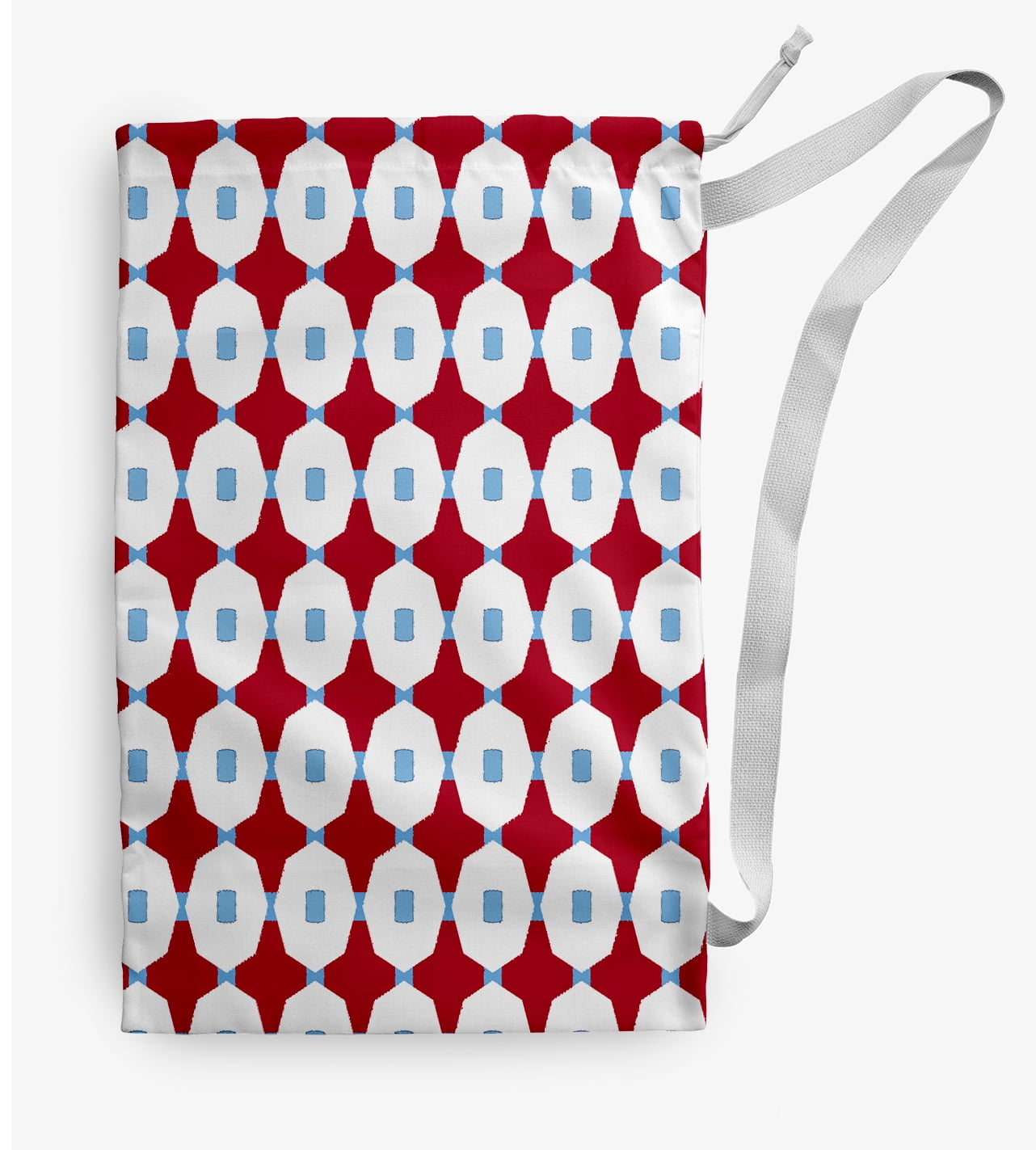 Simply Daisy Button Up 28 x 36 in Red Laundry Bag