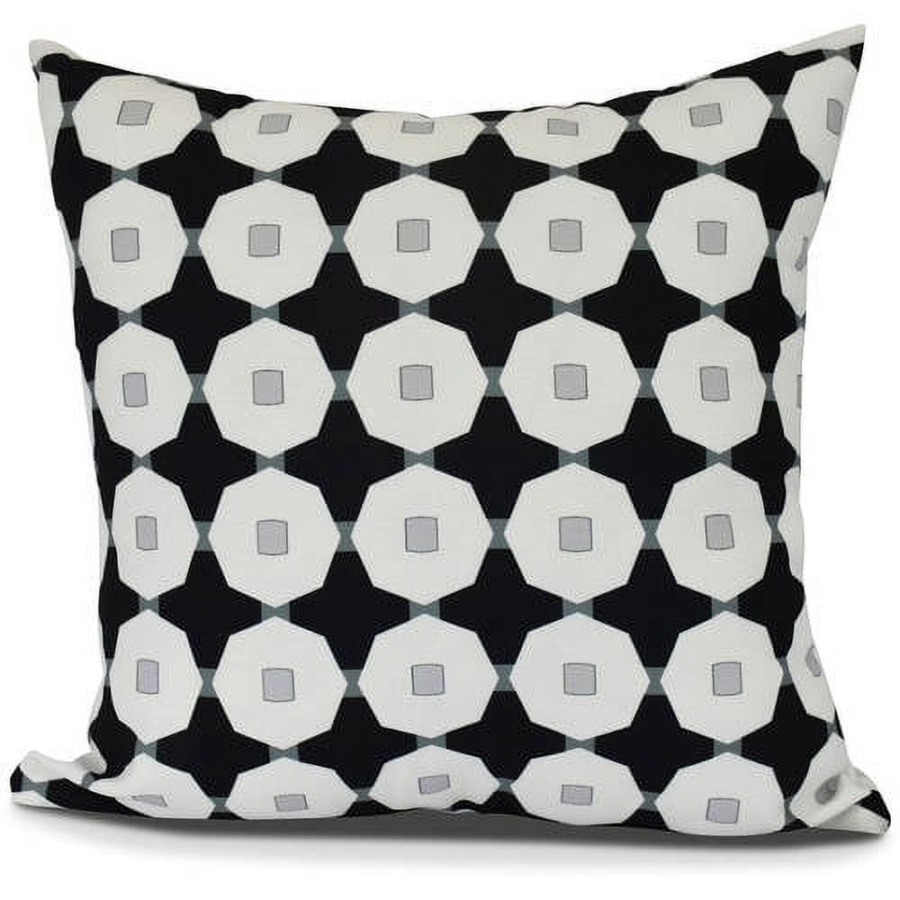 Simply Daisy, Button Up Geometric Print Outdoor Pillow