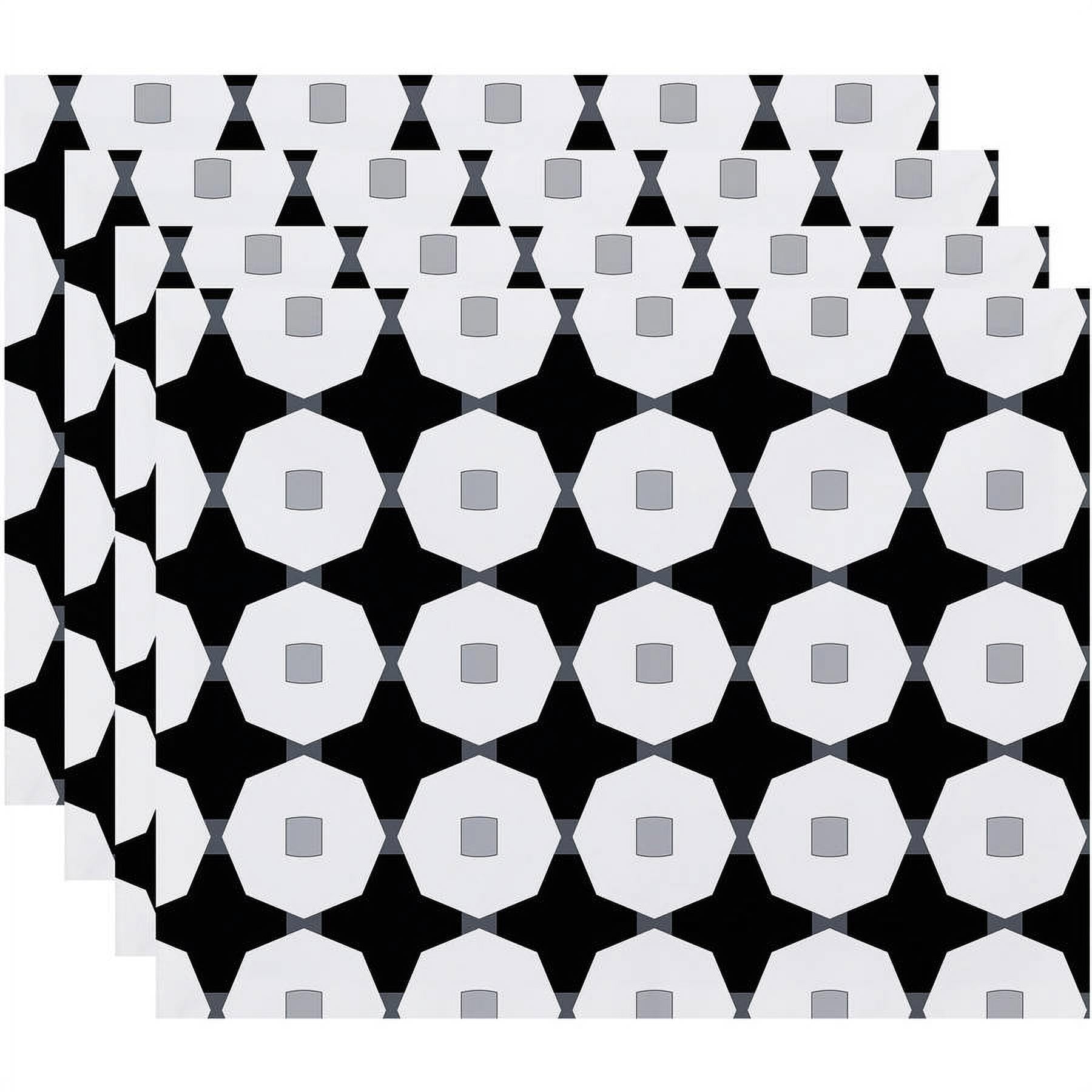 Simply Daisy Button Up Geometric Print Placemat, Set of 4