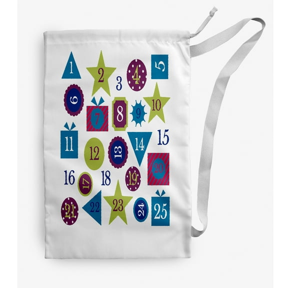 Simply Daisy Canvas Advent Calendar 18 x 29 in Blue Laundry Bag