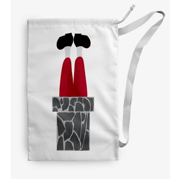 Simply Daisy Canvas Away He Goes 18 x 29 in Grey Laundry Bag