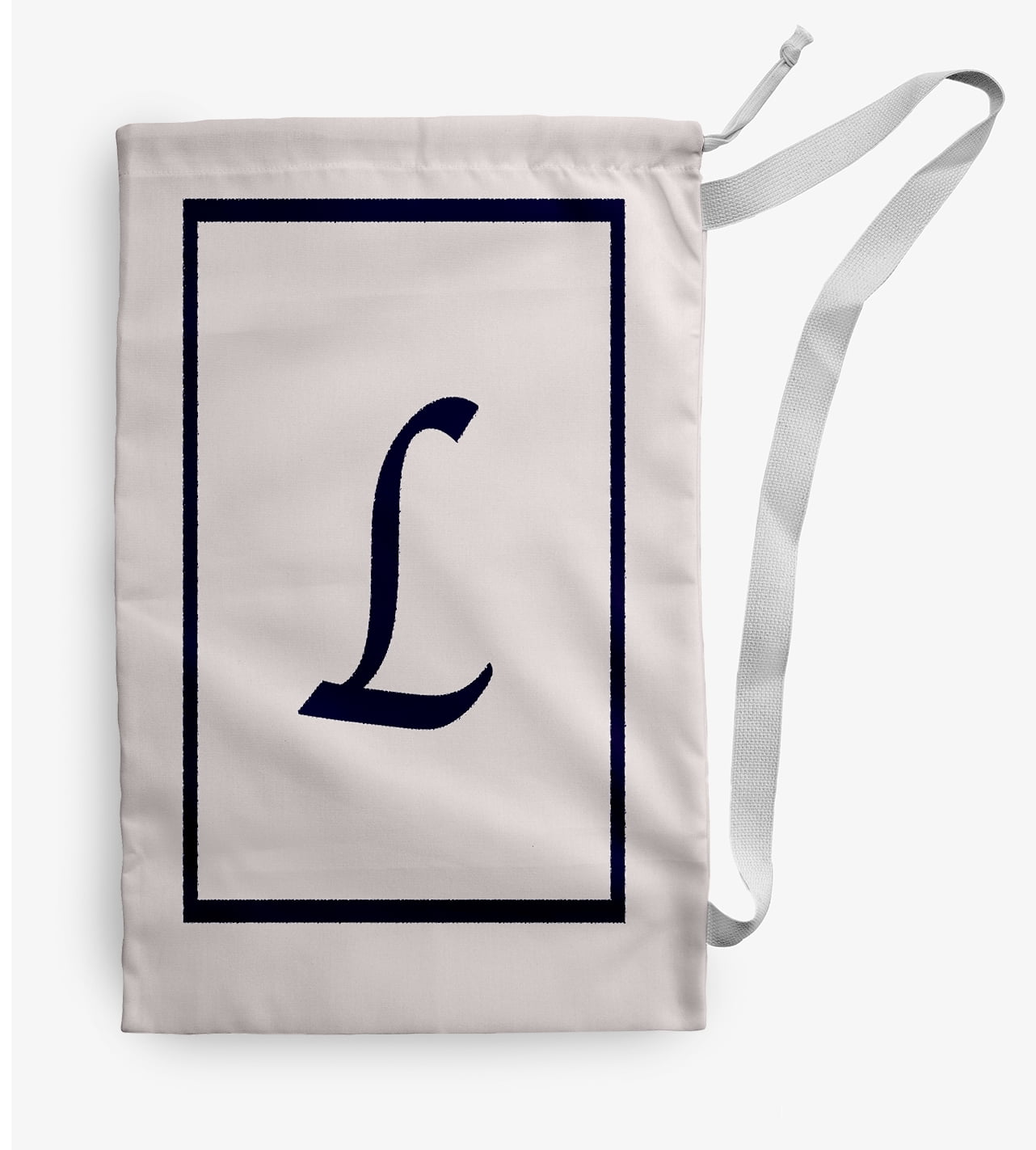 Simply Daisy Canvas Classic Monogram 18 x 29 in L Laundry Bag