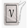 thumbnail image 1 of Simply Daisy Canvas Classic Monogram 18 x 29 in V Laundry Bag, 1 of 3