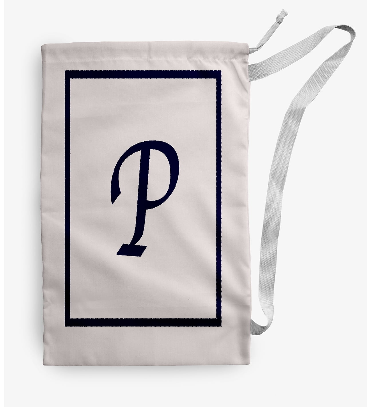 Simply Daisy Canvas Classic Monogram 18 x 29 inch P Laundry Bag