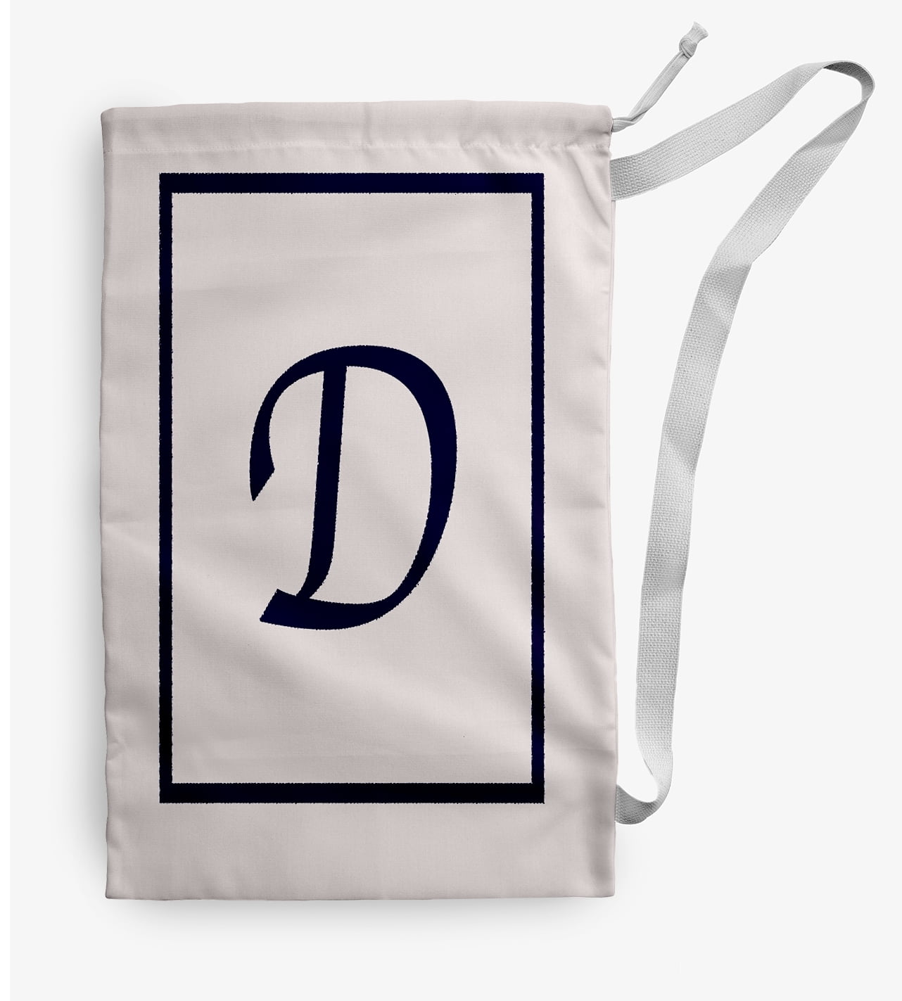 Simply Daisy Canvas Classic Monogram 28 x 36 in D Laundry Bag
