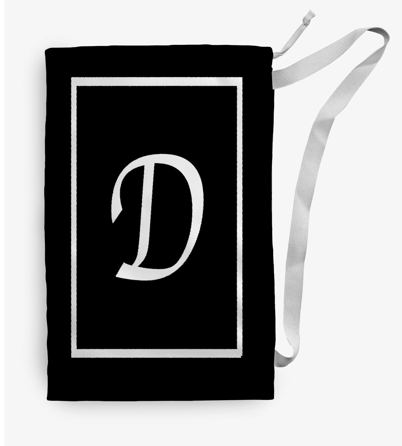 Simply Daisy Canvas Classic Monogram 28 x 36 in D Laundry Bag