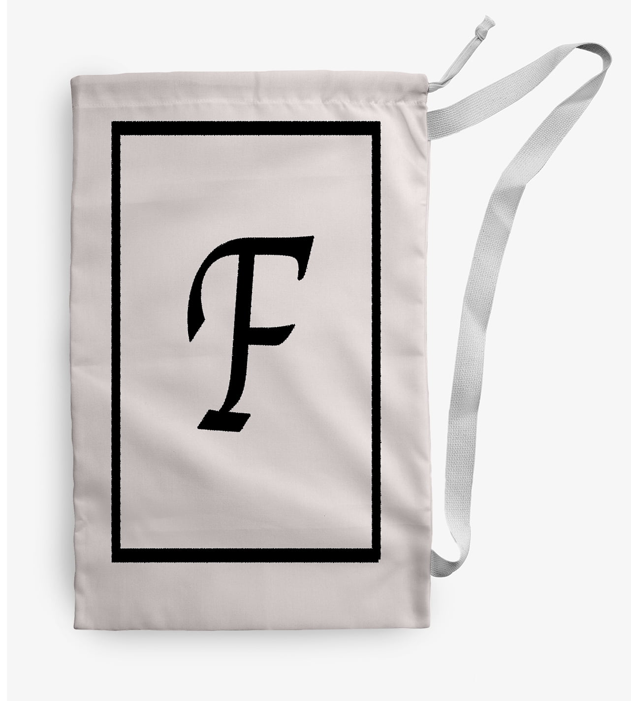 Simply Daisy Canvas Classic Monogram 28 x 36 in F Laundry Bag