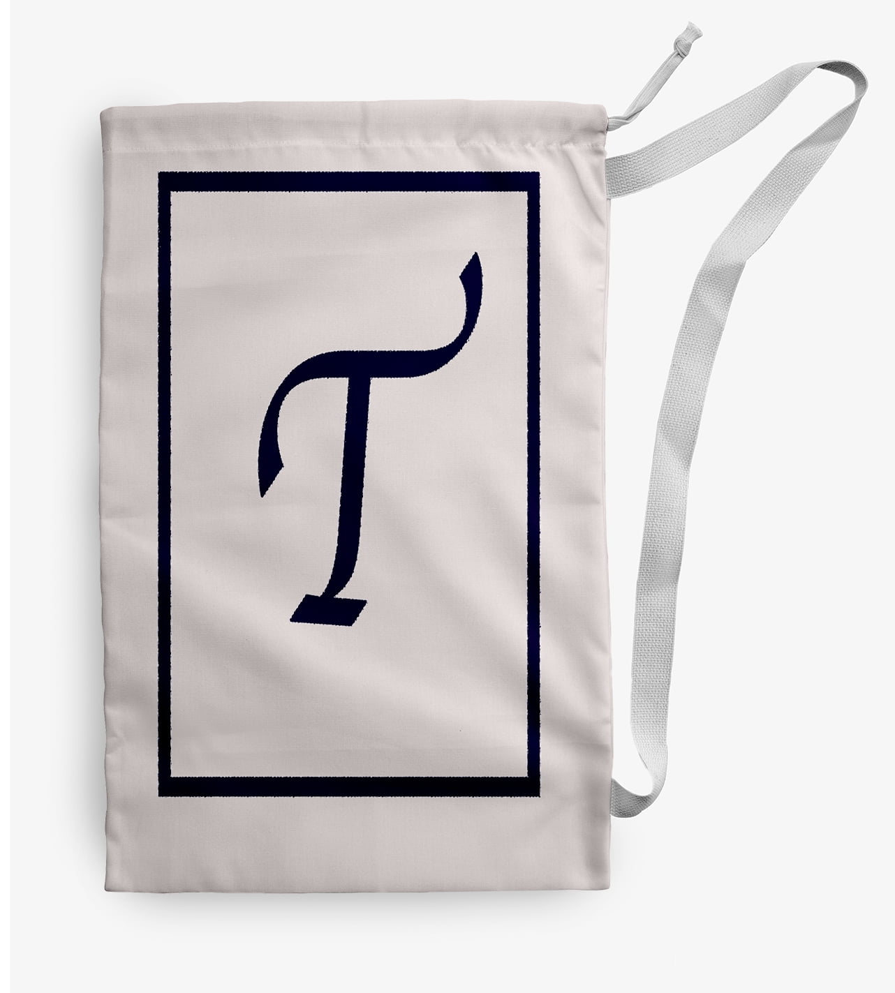 Simply Daisy Canvas Classic Monogram 28 x 36 in T Laundry Bag