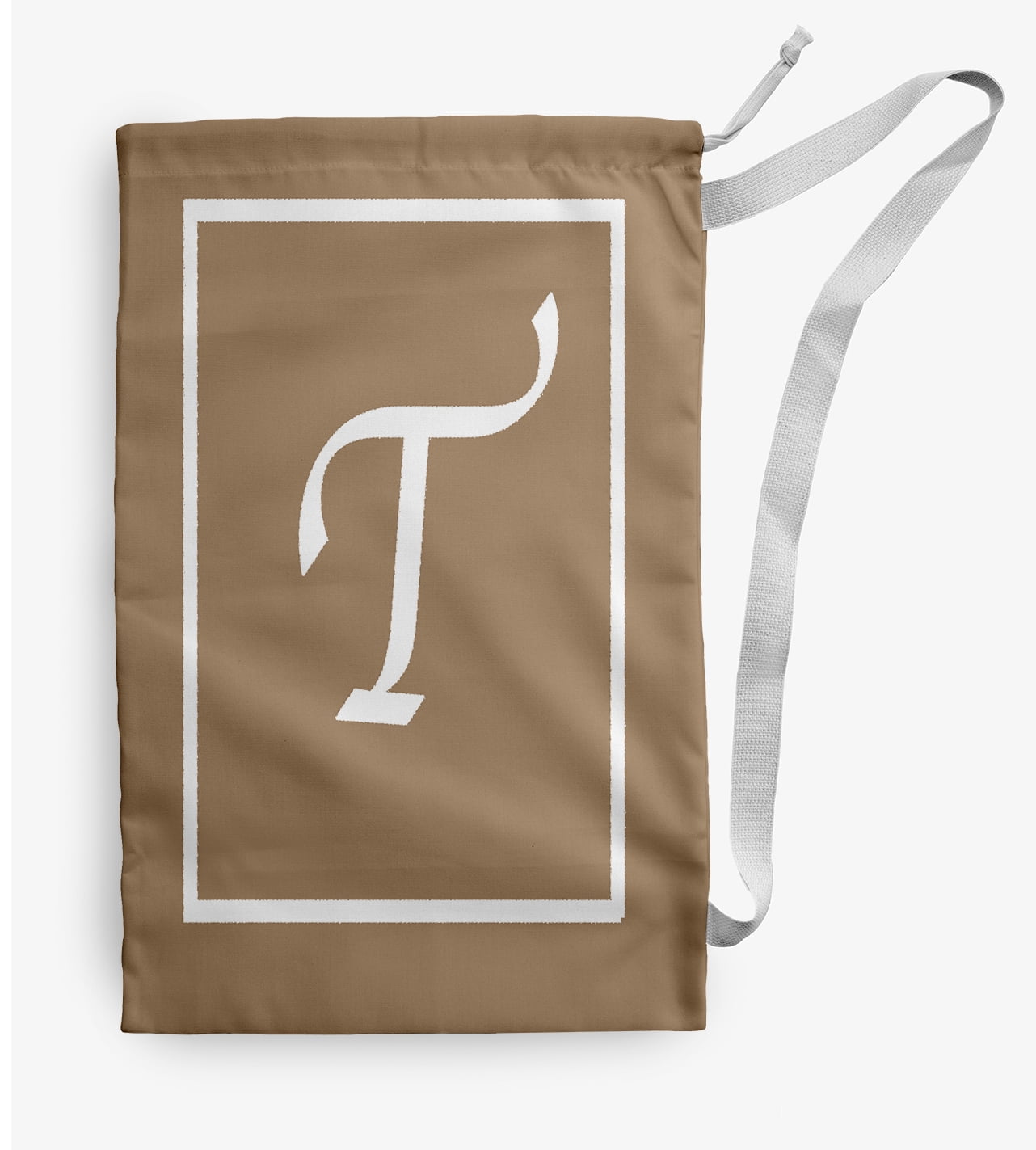 Simply Daisy Canvas Classic Monogram 28 x 36 in T Laundry Bag