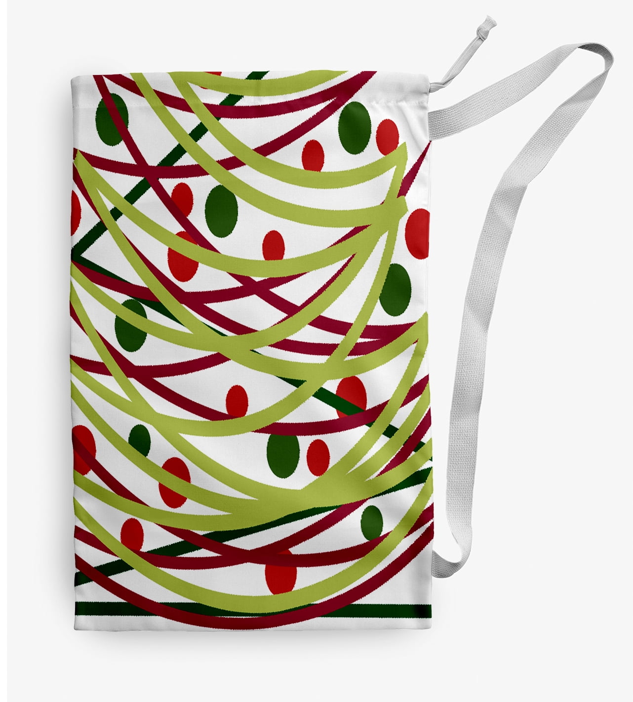 Simply Daisy Canvas Doodle Decorations 28 x 36 in Green Laundry Bag