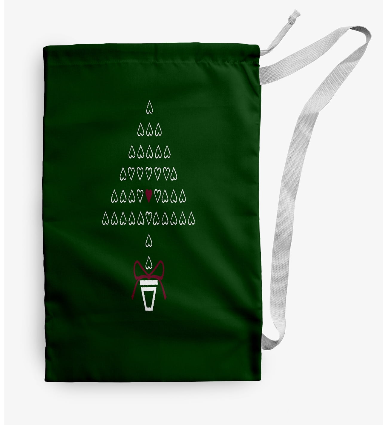 Simply Daisy Canvas Hearty Holidays 28 x 36 in Evergreen Laundry Bag