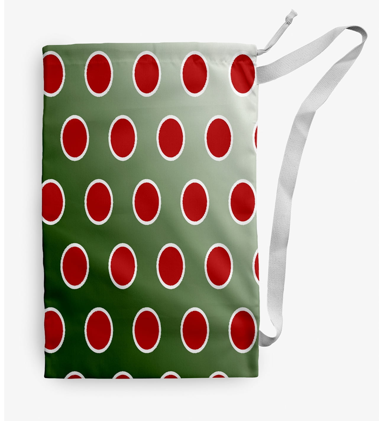 Simply Daisy Canvas Holiday Bubbly 28 x 36 in Green Laundry Bag