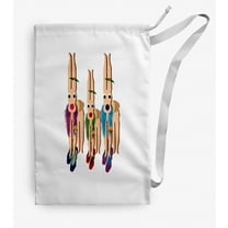 Simply Daisy Canvas Merry Angels 18 x 29 in Multi Laundry Bag