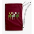 thumbnail image 1 of Simply Daisy Canvas Merry Moose 18 x 29 in Maroon Laundry Bag, 1 of 3