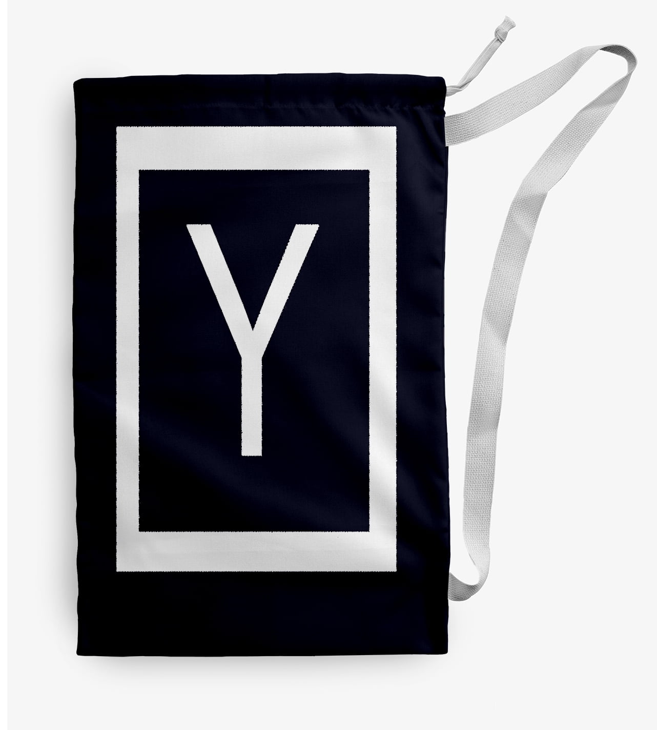 Simply Daisy Canvas Modern Monogram 18 x 29 in Y Laundry Bag