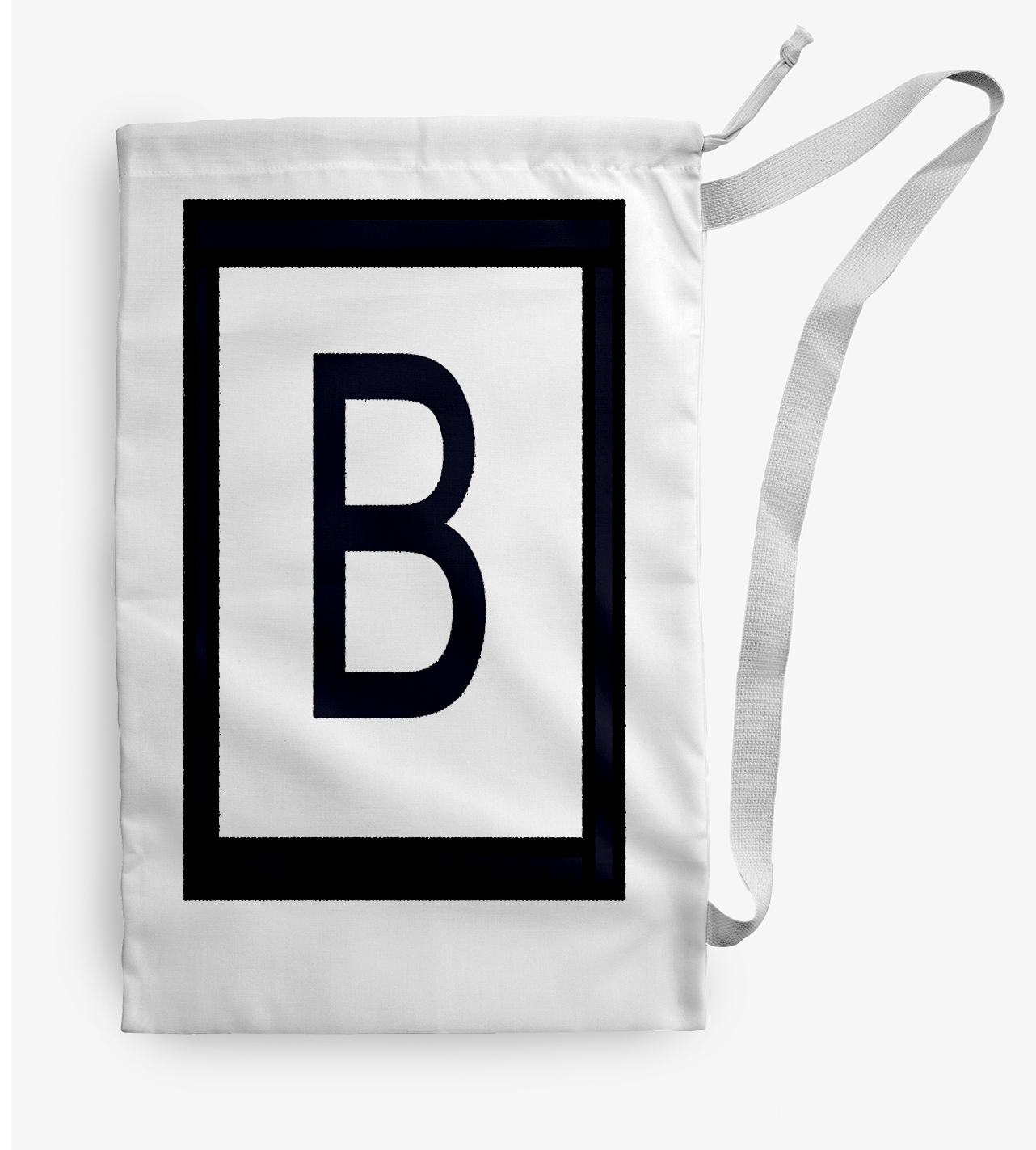 Simply Daisy Canvas Modern Monogram 28 x 36 in B Laundry Bag