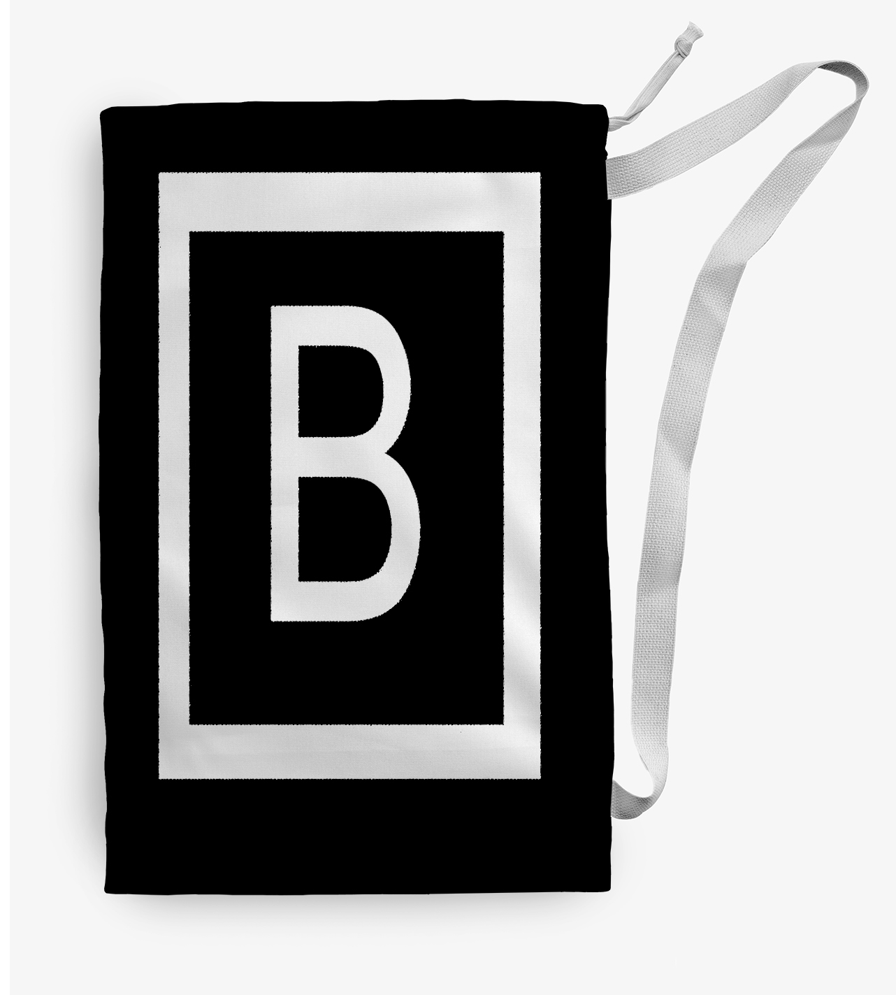 Simply Daisy Canvas Modern Monogram 28 x 36 in B Laundry Bag
