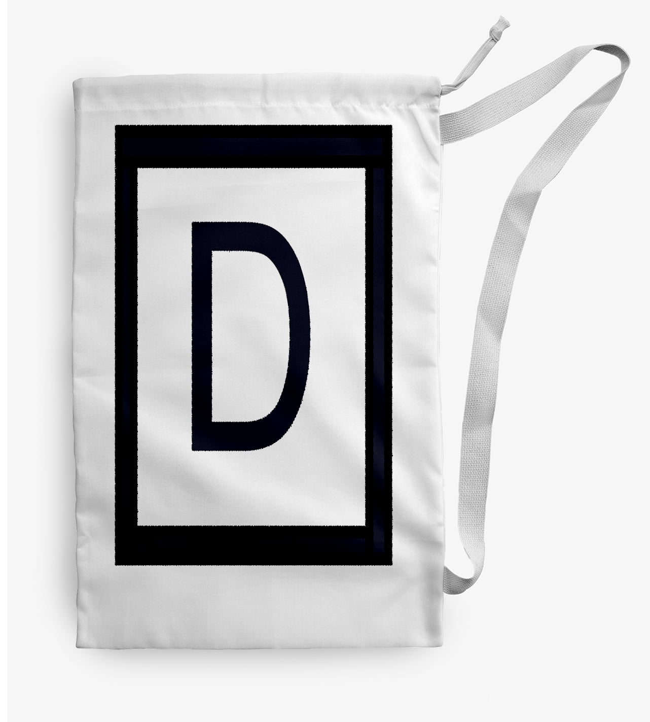 Simply Daisy Canvas Modern Monogram 28 x 36 in D Laundry Bag