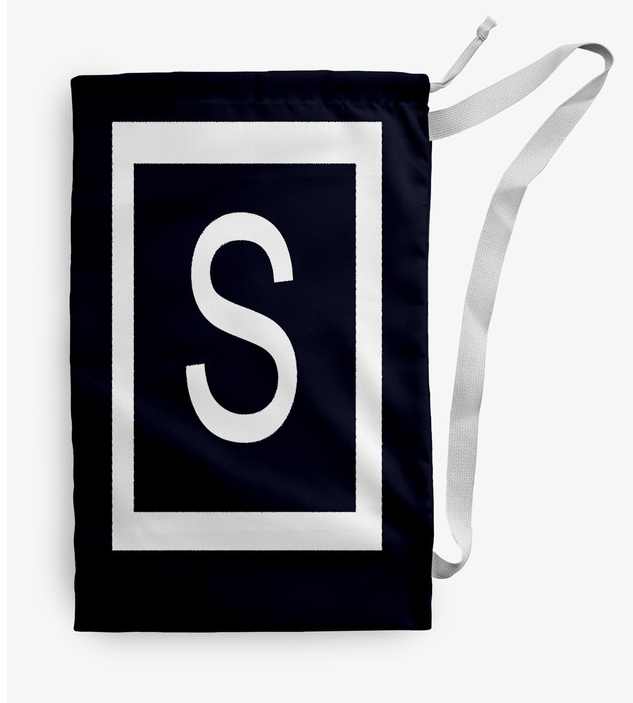 Simply Daisy Canvas Modern Monogram 28 x 36 in S Laundry Bag