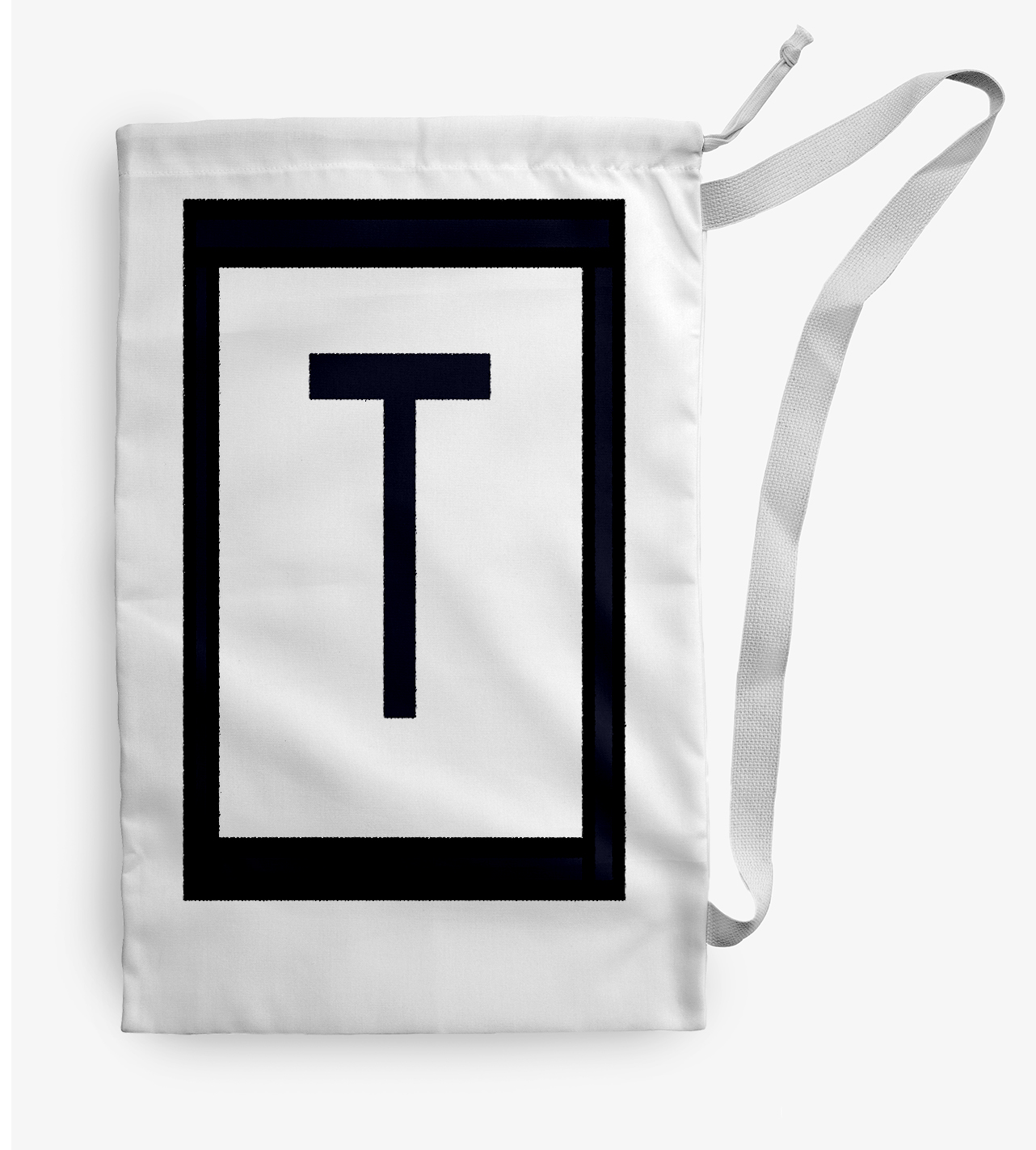 Simply Daisy Canvas Modern Monogram 28 x 36 in T Laundry Bag