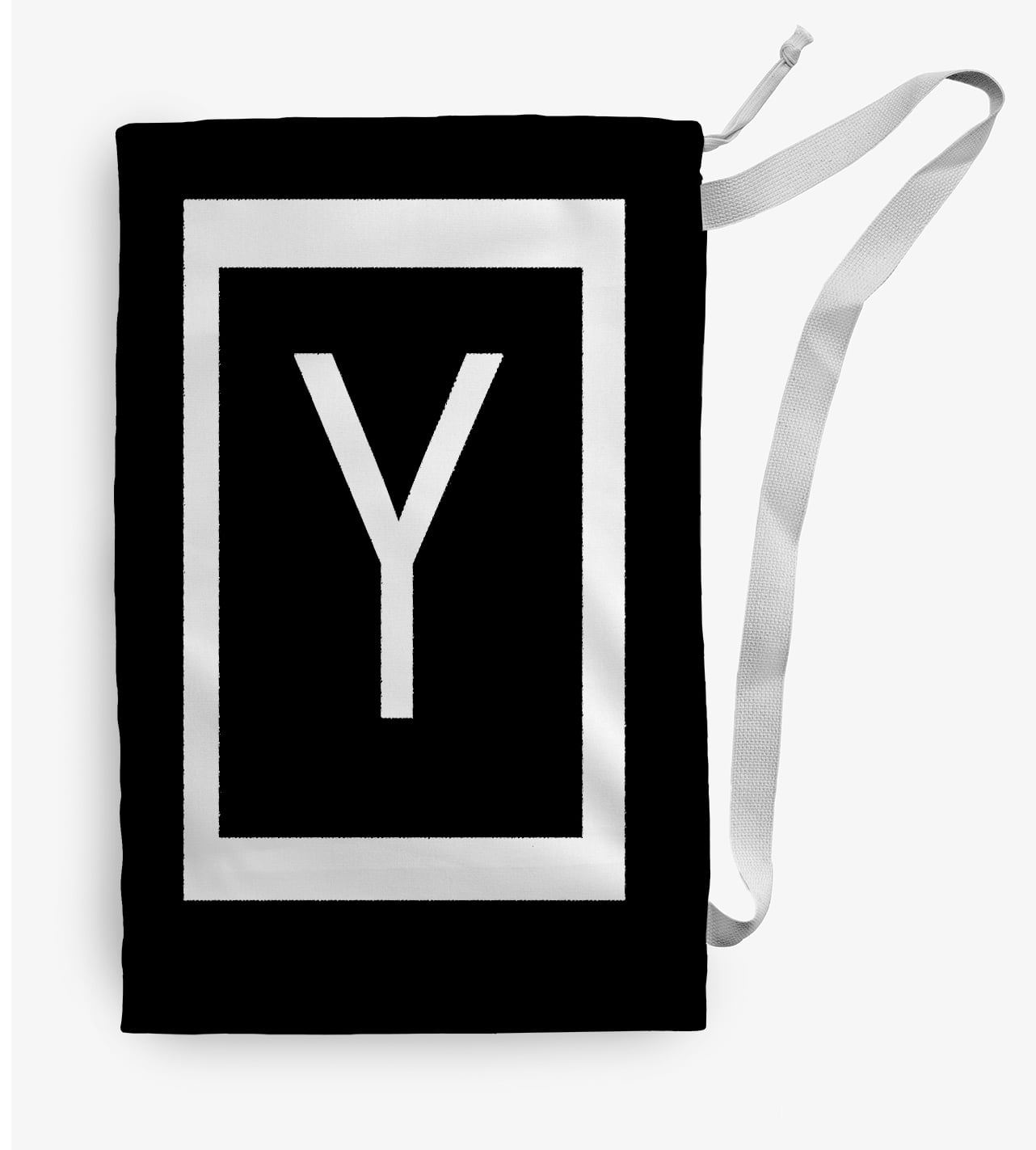 Simply Daisy Canvas Modern Monogram 28 x 36 in Y Laundry Bag