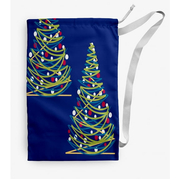 Simply Daisy Canvas O Tannenbaum 28 x 36 inch Blue Laundry Bag