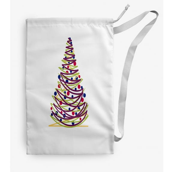 Simply Daisy Canvas Oh Christmas Tree 28 x 36 in Purple Laundry Bag