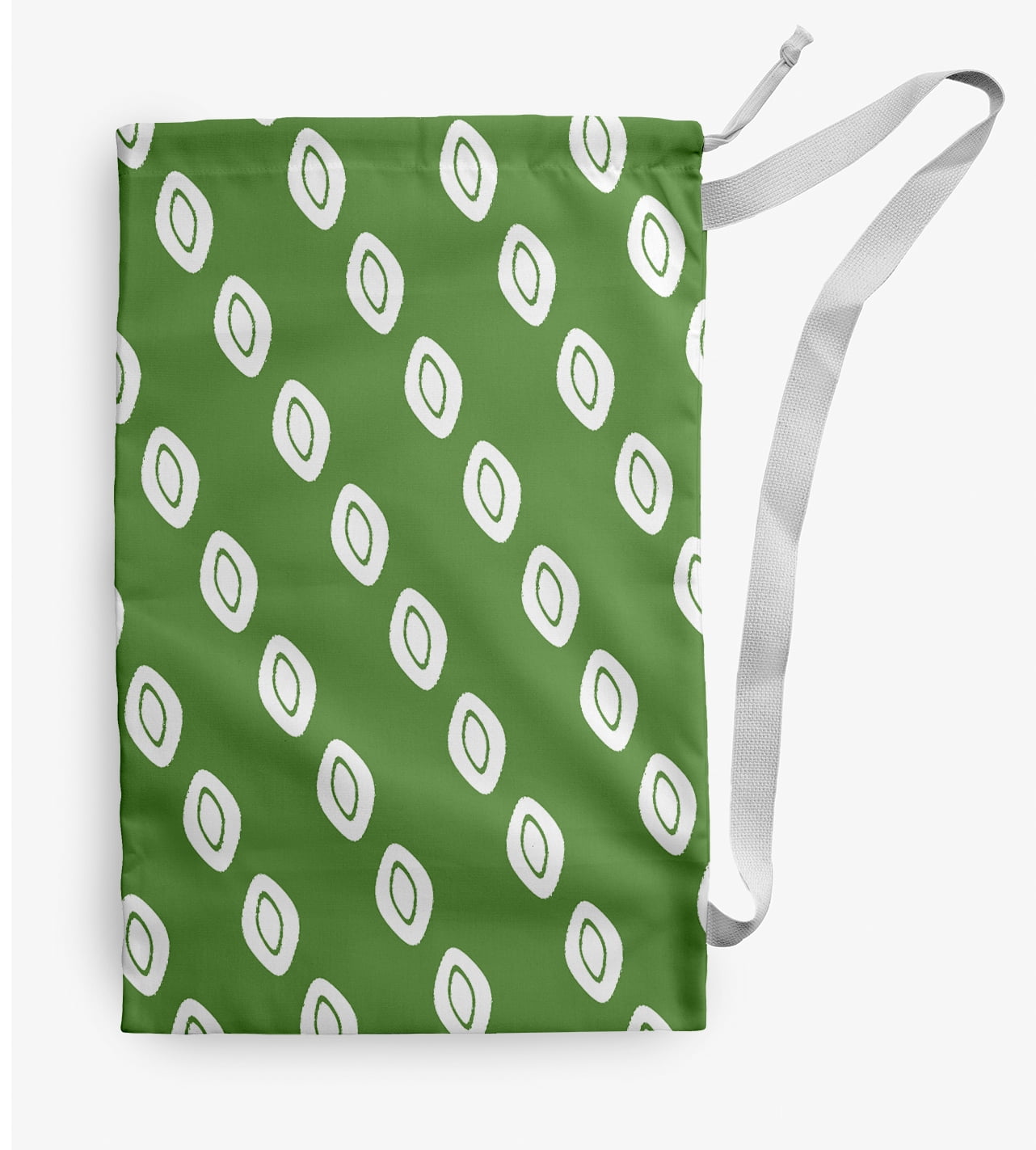Simply Daisy Canvas Sea Dots 28 x 36 in Green Laundry Bag