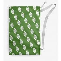 Simply Daisy Canvas Sea Dots 28 x 36 in Green Laundry Bag