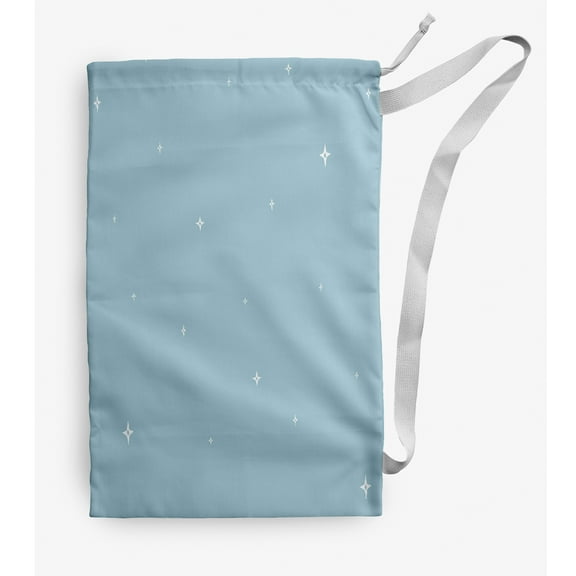 Simply Daisy Canvas Shining Stars 18 x 29 in Blue Laundry Bag